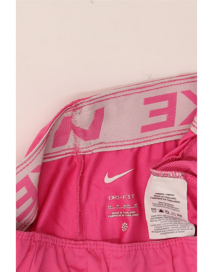 Shorts esportivos femininos NIKE Dri Fit UK 4 XS rosa poliéster