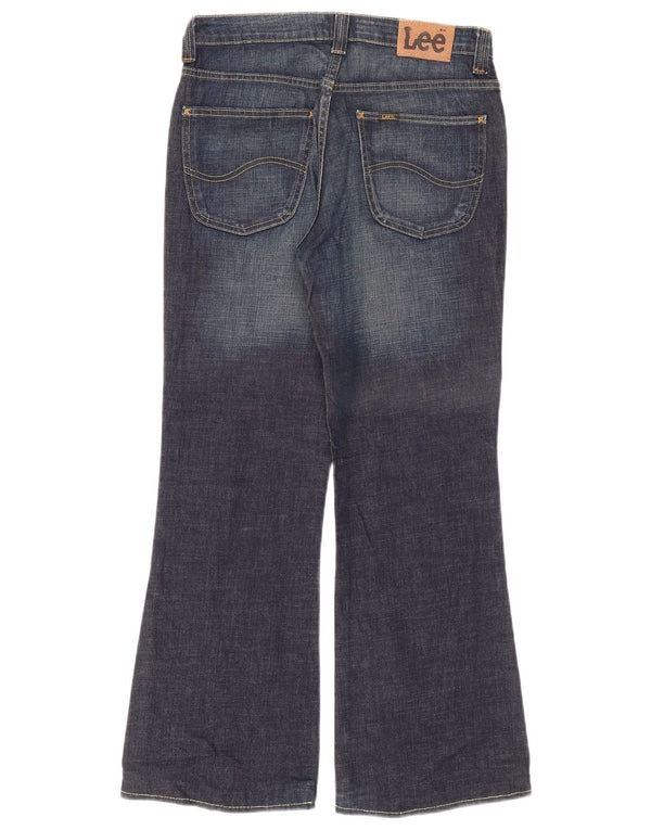 Lee Womens Felton Flared Jeans W31 L30 Azul Marinho Algodão
