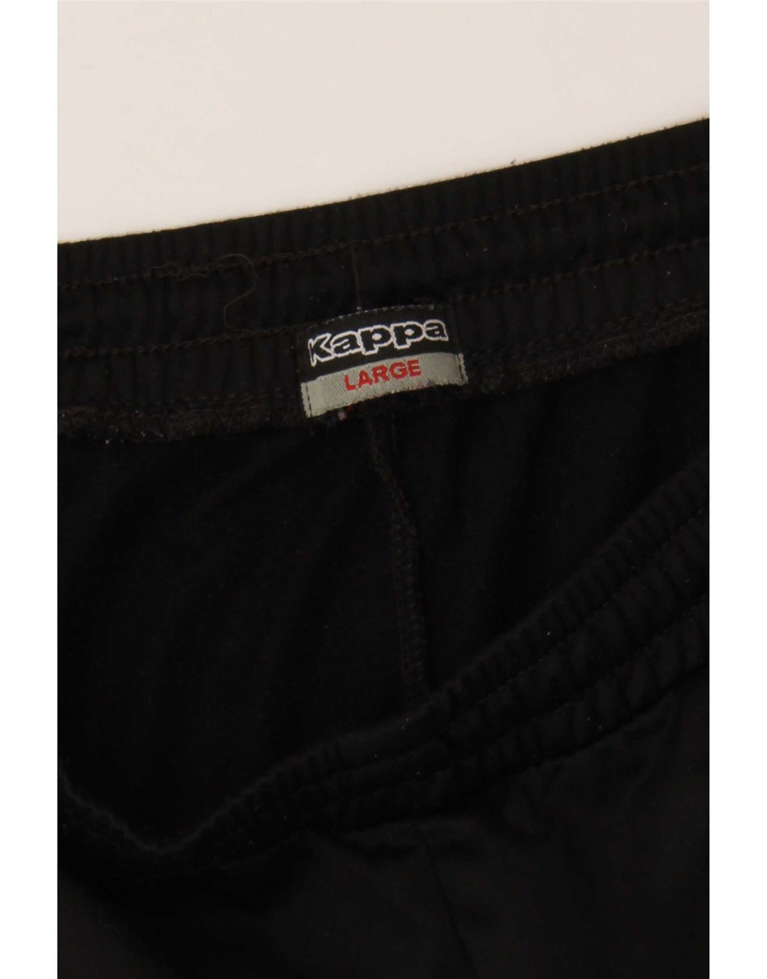 Calça esportiva Kappa masculina gráfica grande preta