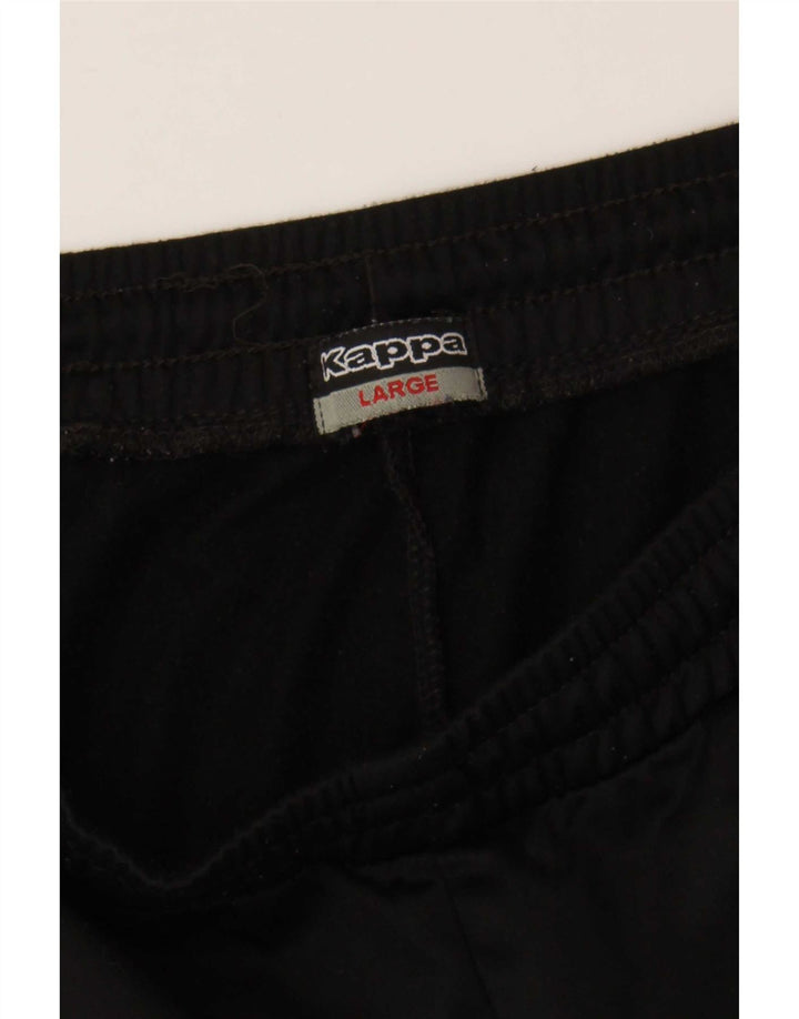 Calça esportiva Kappa masculina gráfica grande preta