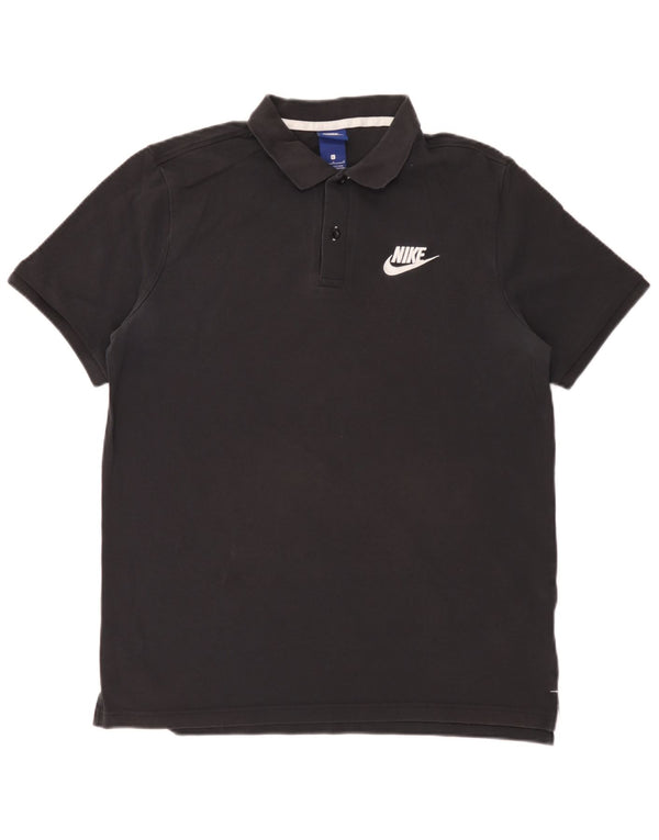 Camisa polo masculina Nike grande algodão preto