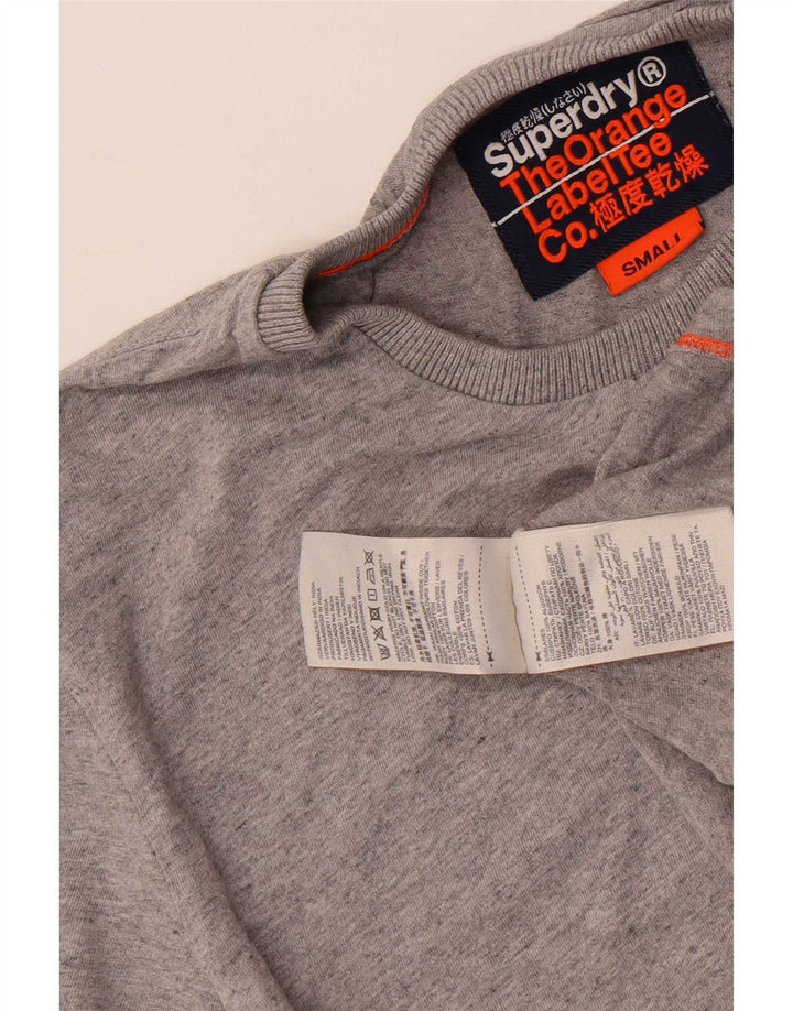 Camiseta masculina Superdry Top pequeno algodão cinza