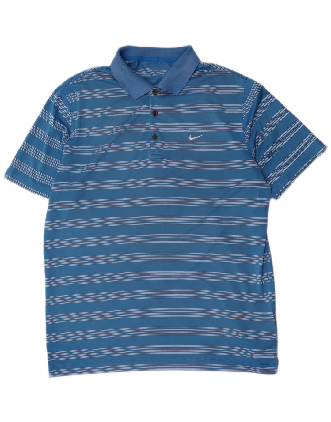 Camisa polo masculina Nike XL poliéster listrado azul