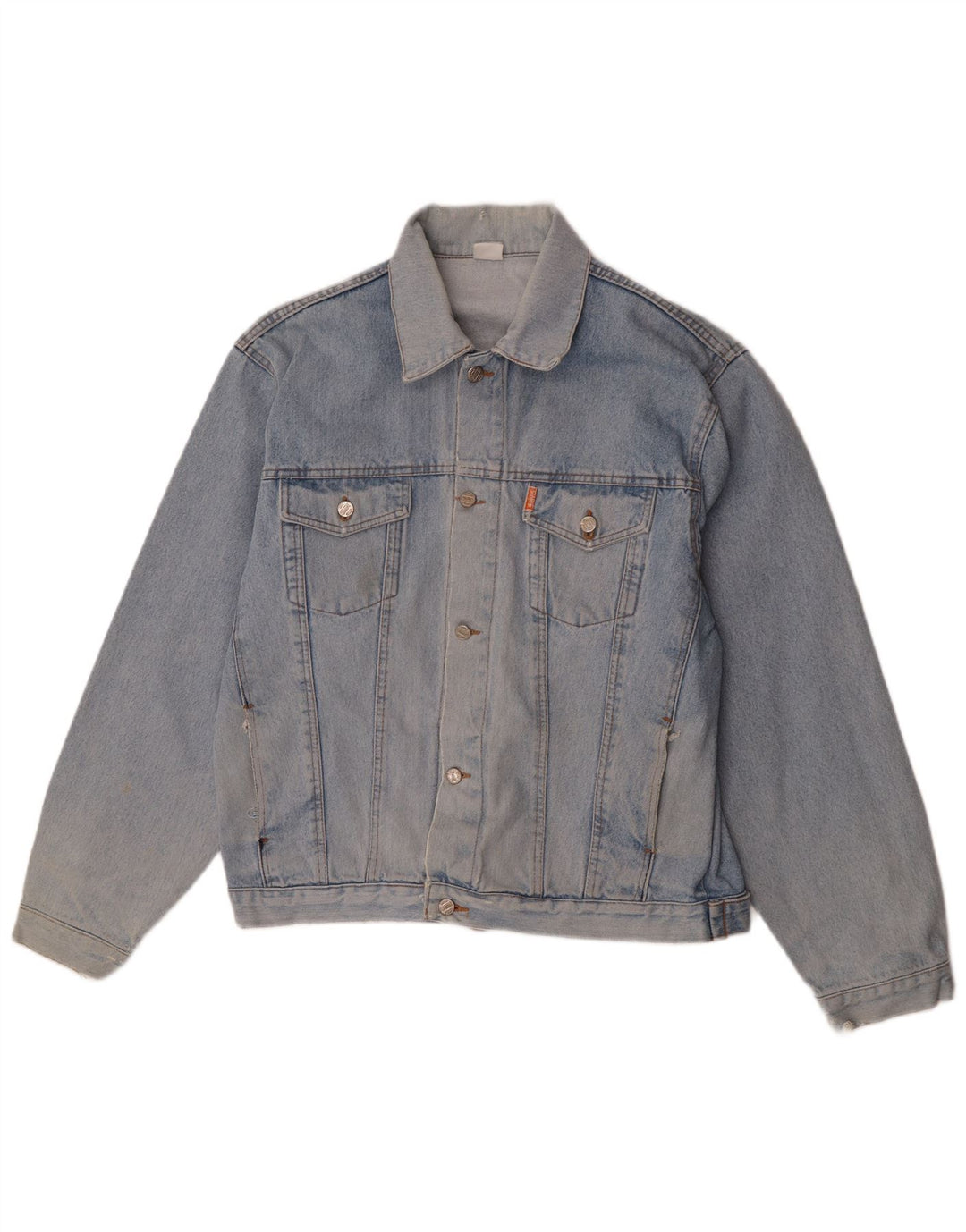 Jaqueta jeans masculina vintage UK 40 grande azul
