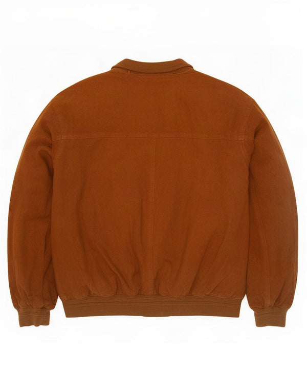 Jaqueta bomber masculina vintage de camurça UK 42 XL marrom