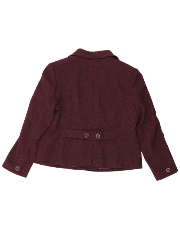 Marks & Spencer Womens Double Breasted Blazer Jacket UK 18 XL Burgundy