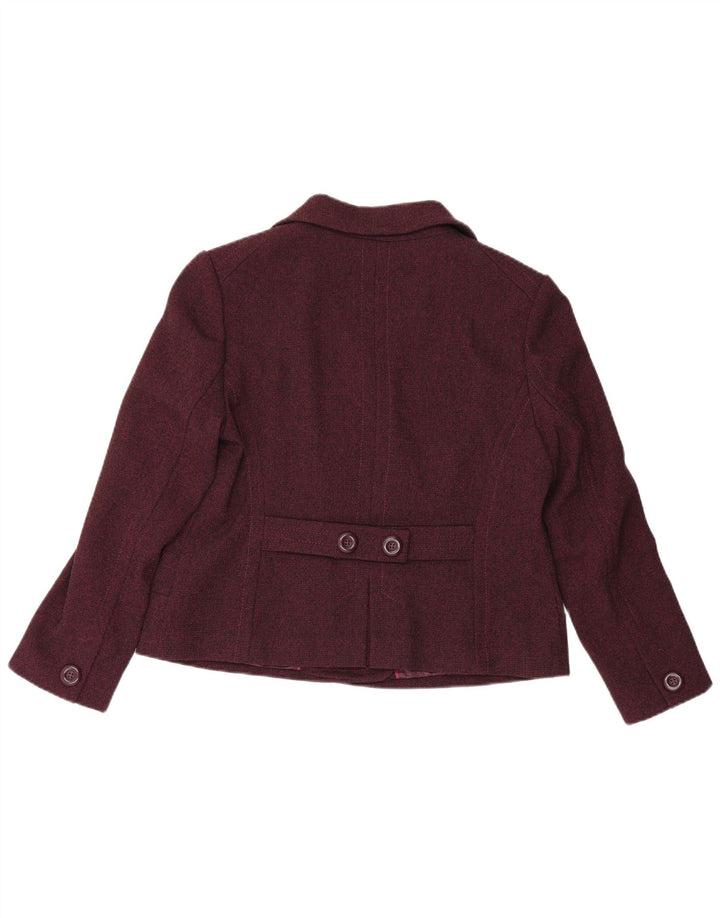 Jaqueta blazer feminina Marks & Spencer com peito duplo Reino Unido 18 XL Borgonha