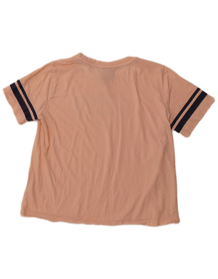 Camiseta feminina NIKE com estampa gráfica UK 14 grande algodão rosa