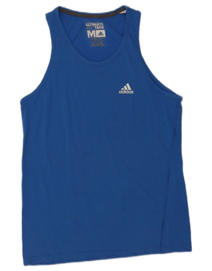 Adidas Mens Colete Top Médio Poliéster Azul