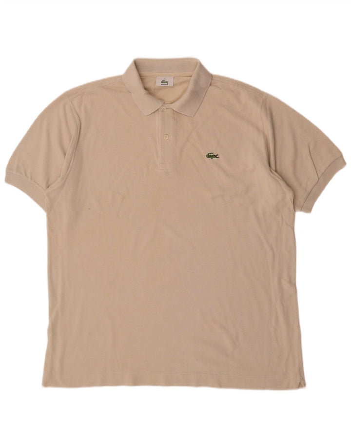 Camisa polo masculina LACOSTE tamanho 5 grande algodão branco