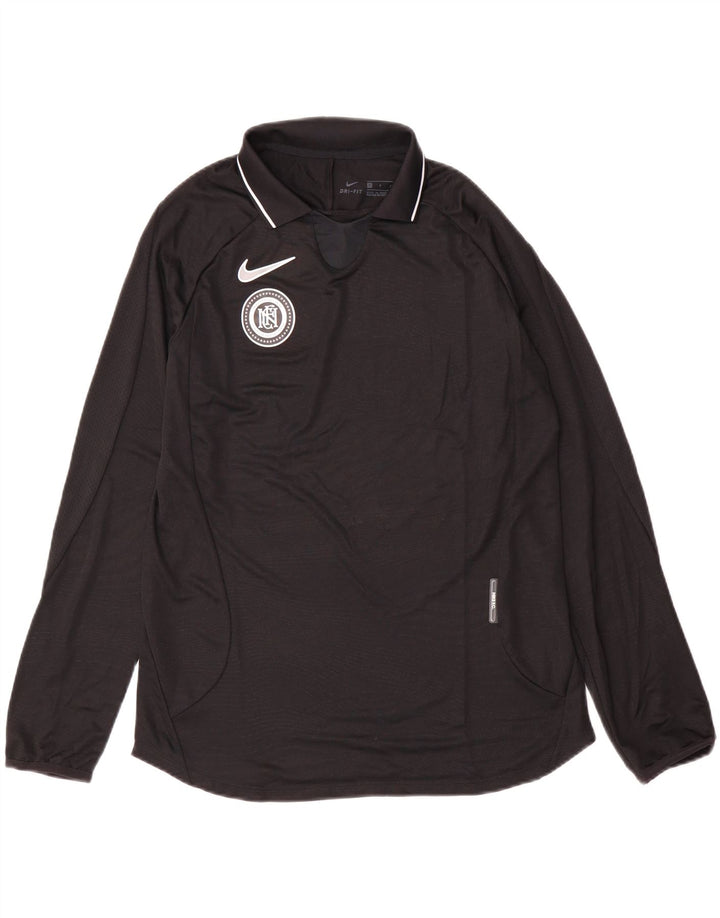 Nike Mens Dri Fit Top Manga Longa Pequeno Poliéster Preto