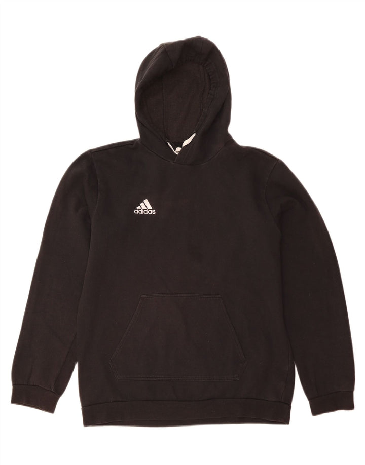 Adidas Mens Hoodie Jumper Médio Algodão Preto