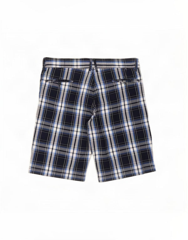 Shorts Chino masculino Jack & Jones XL W36 algodão xadrez azul marinho