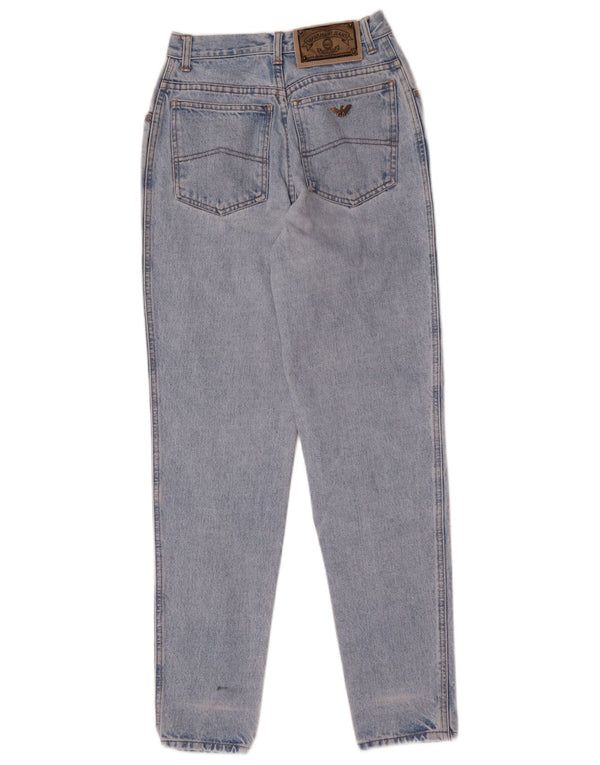 Armani Mens Tapered Jeans W28 L30 Azul Algodão