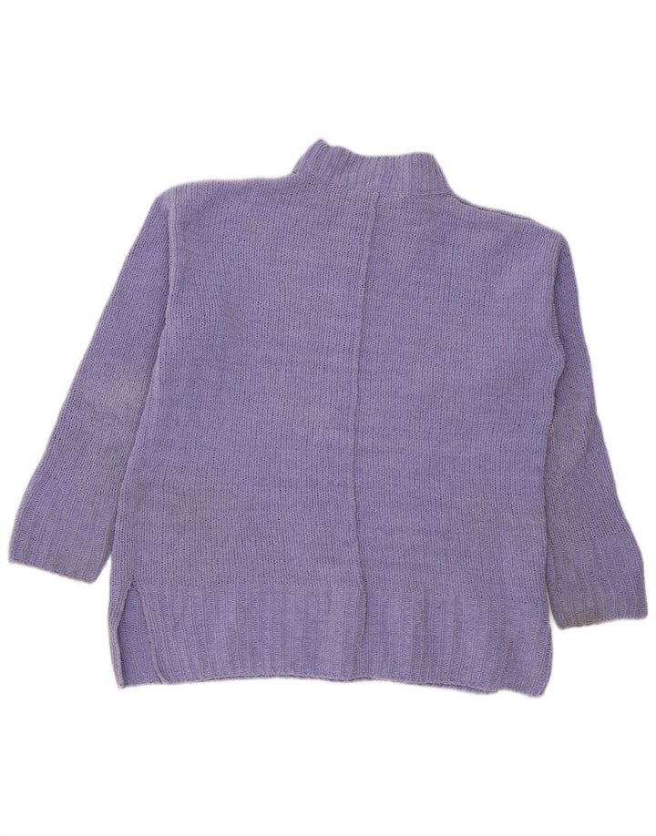 Suéter feminino Marks & Spencer com gola tartaruga Reino Unido 14 médio roxo