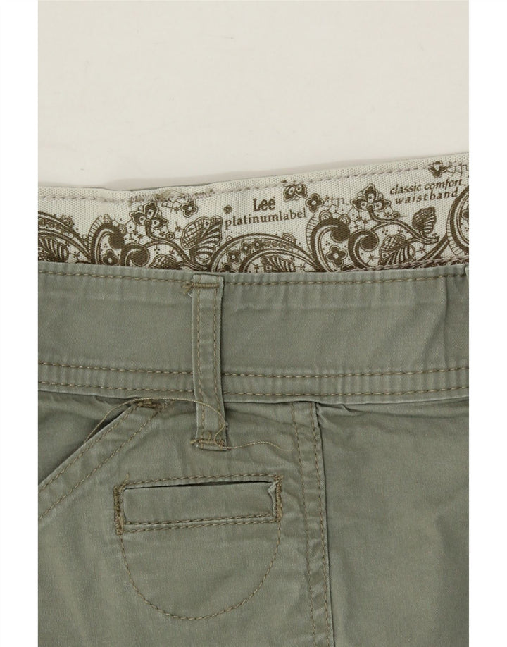 LEE Womens Platinum Label Cargo Shorts US 10 Large W32  Green Cotton Vintage Lee and Second-Hand Lee from Messina Hembry 