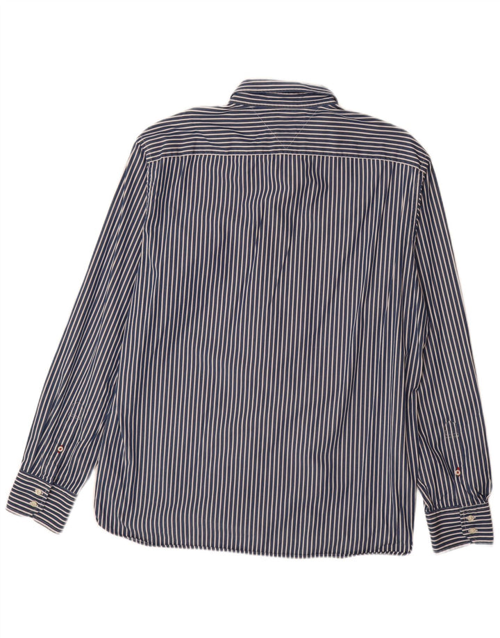 Camisa masculina TOMMY HILFIGER XL listrada azul marinho