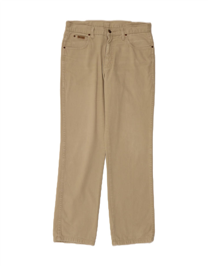 WRANGLER Mens Straight Casual Trousers W34 L32 Beige Cotton Vintage Wrangler and Second-Hand Wrangler from Messina Hembry 