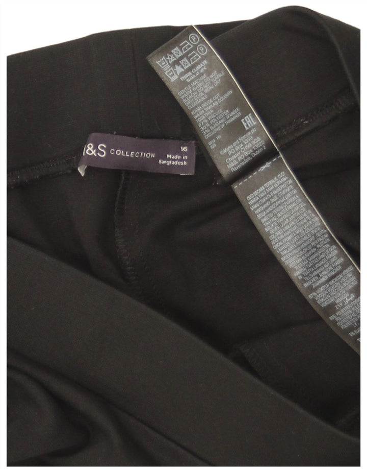Leggings femininas Marks & Spencer UK 16 grandes viscose preta