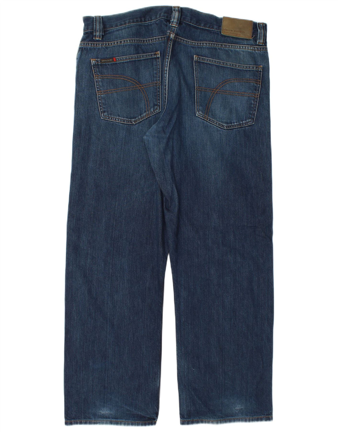 Pierre Cardin Mens Straight Jeans W38 L30 Azul Algodão