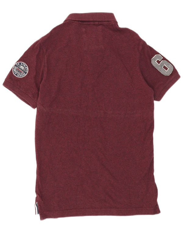 Camisa polo masculina Superdry Graphic grande algodão Borgonha