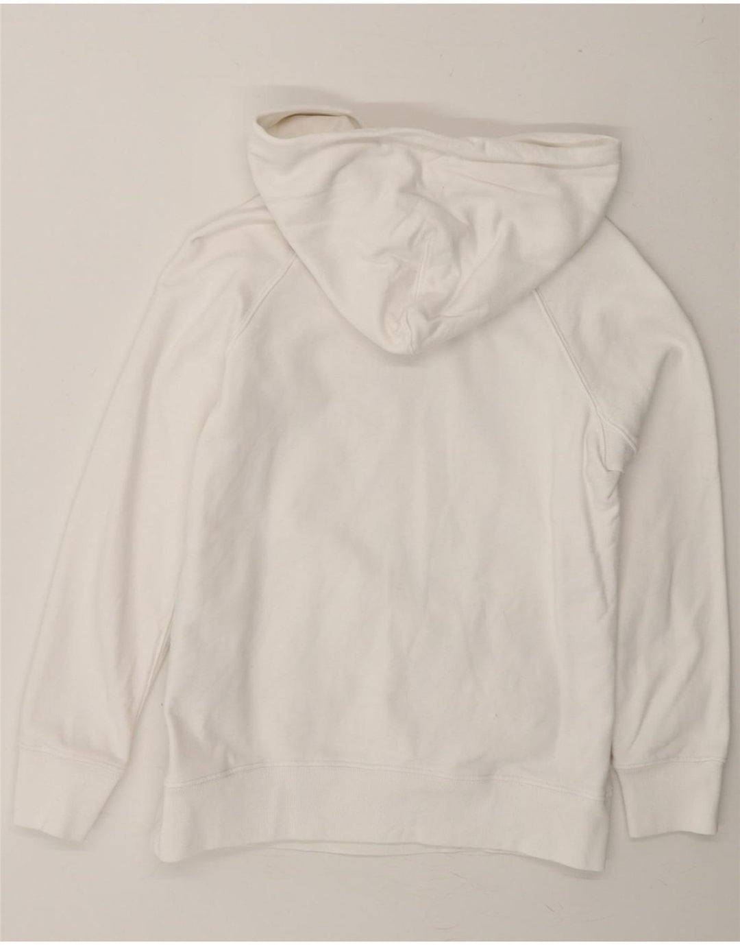 LEVI'S Womens Oversized Graphic Hoodie Jumper UK 2 2XS White Cotton Vintage Levi's and Second-Hand Levi's from Messina Hembry 