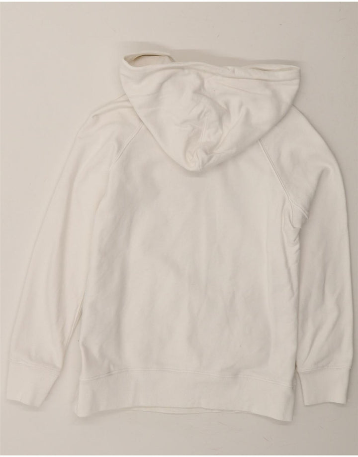 LEVI'S Womens Oversized Graphic Hoodie Jumper UK 2 2XS White Cotton Vintage Levi's and Second-Hand Levi's from Messina Hembry 