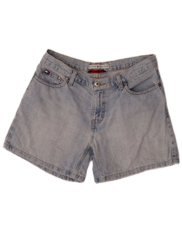 Shorts jeans feminino Tommy Hilfiger desgastado W28 azul médio