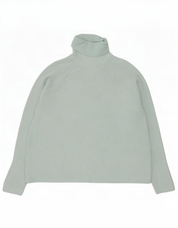 Suéter feminino Marks & Spencer com gola redonda e viscose azul grande Reino Unido 16