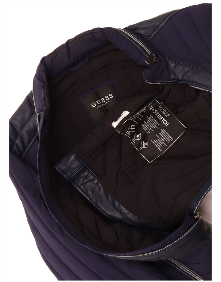 Jaqueta acolchoada feminina GUESS UK 14 médio azul marinho