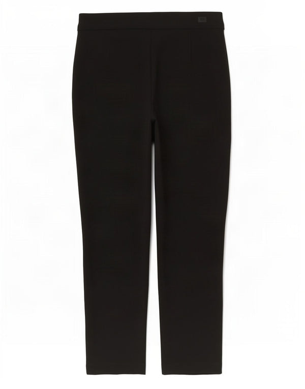 Calça casual feminina Marks & Spencer de cintura alta Reino Unido 12 médio W30 L27 preto
