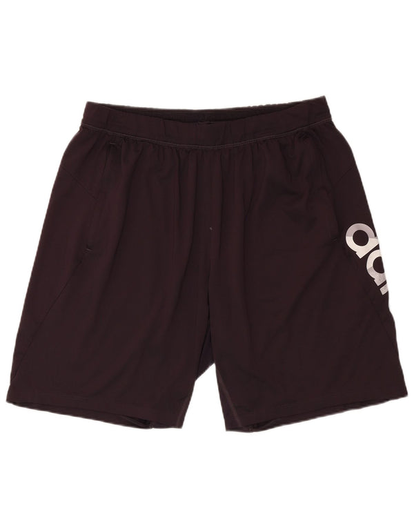 Shorts esportivos gráficos masculinos Adidas médio preto poliéster