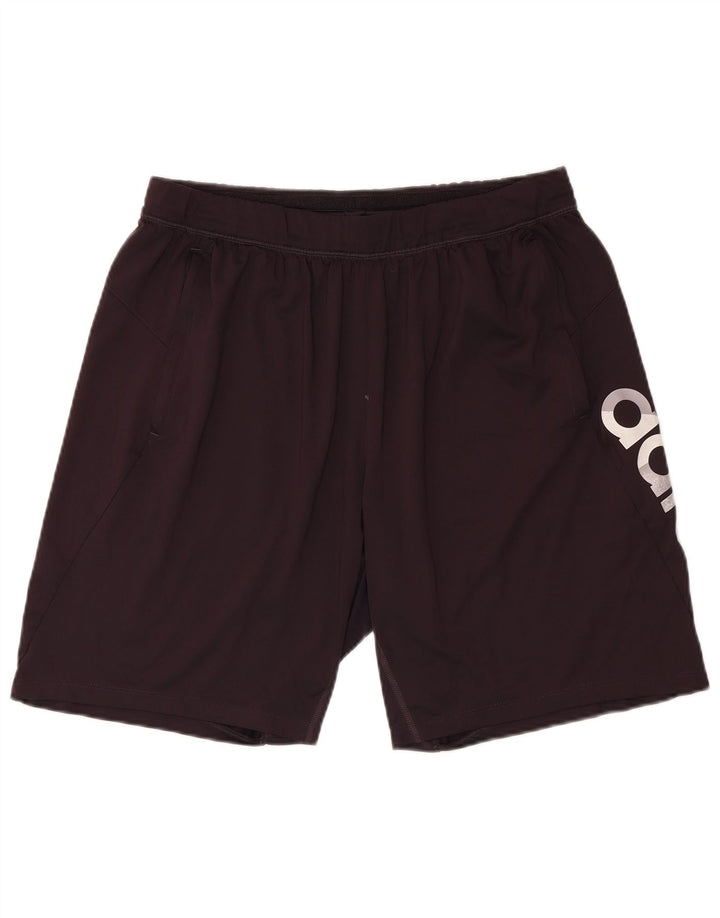 Shorts esportivos gráficos masculinos Adidas médio preto poliéster