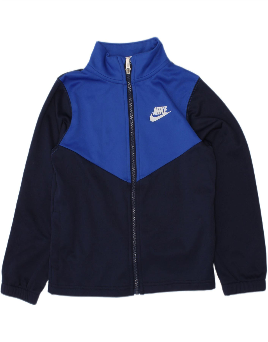 Jaqueta Nike Boys Tracksuit Top 6-7 anos grande bloco colorido azul marinho