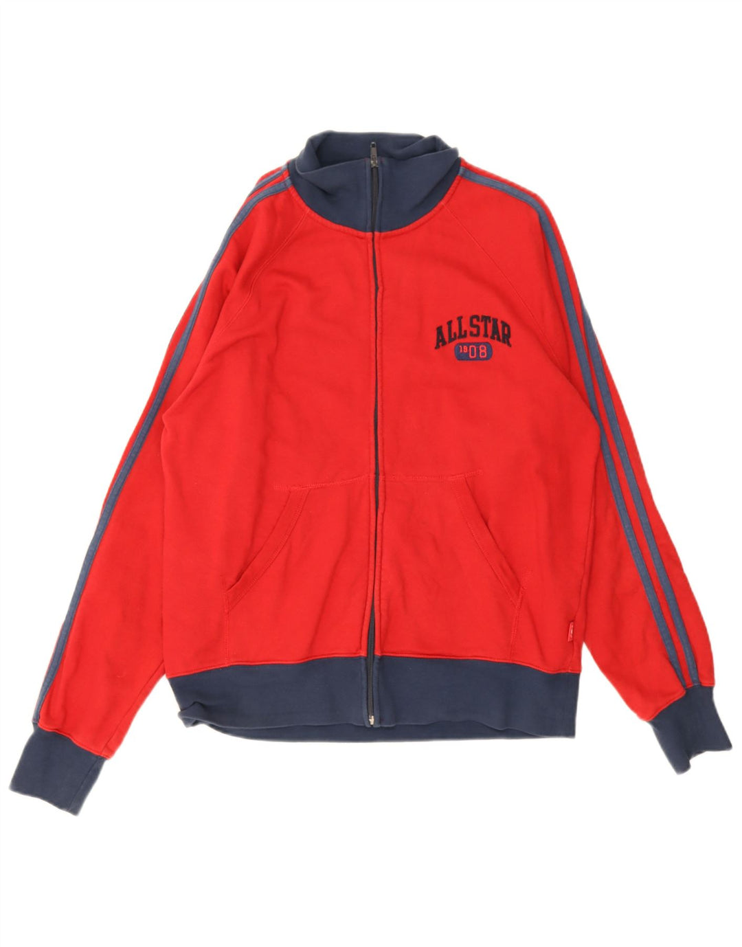 Converse Mens All Star Graphic Tracksuit Top Jaqueta Médio Vermelho Colorblock