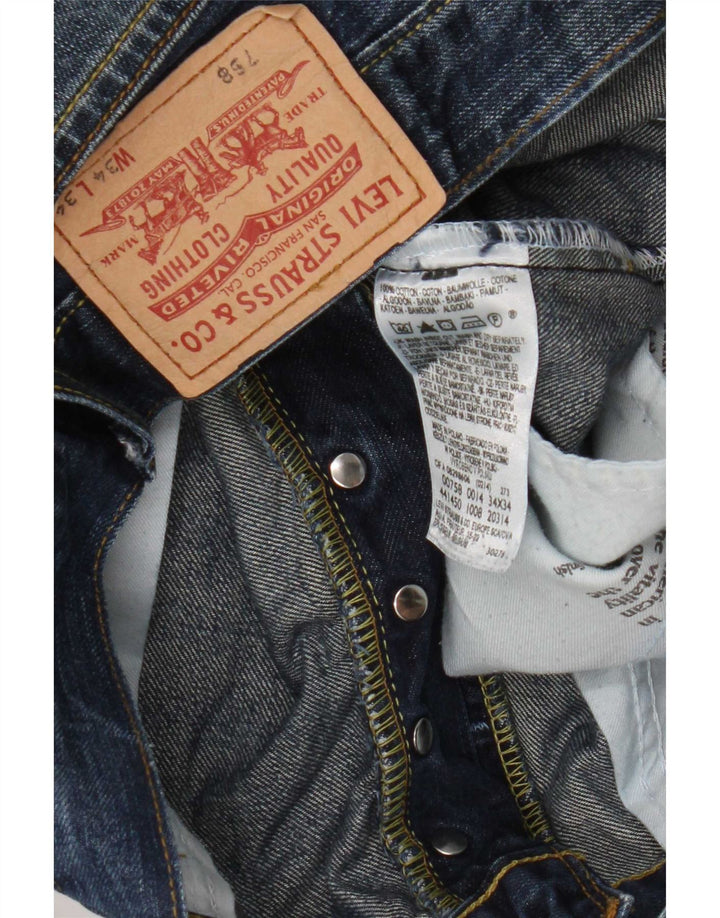 Levi's Masculino 758 Straight Jeans W34 L34 Azul Algodão
