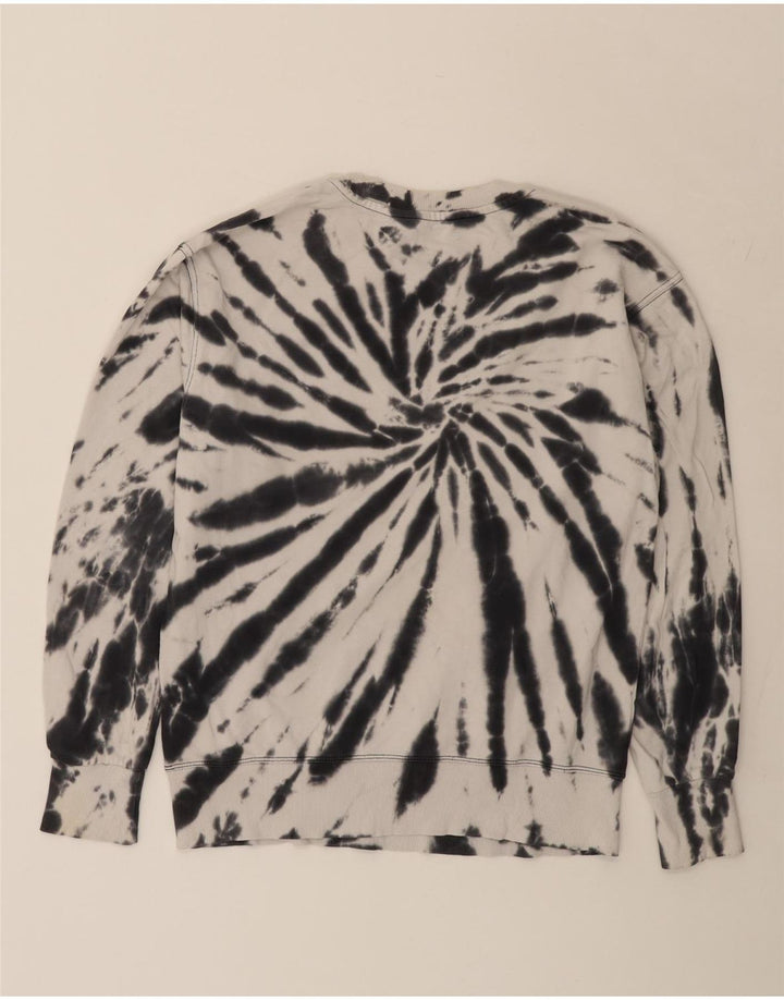 Moletom masculino DKNY de ajuste solto Jumper XS branco tie dye algodão