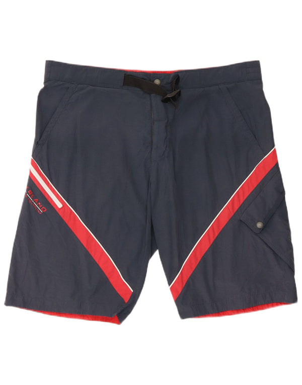 Shorts masculinos Timberland Graphic Cargo XL W40 azul marinho algodão colorblock