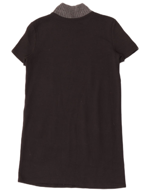 Zara Vestido feminino Trafaluc Shift UK 12 médio preto colorblock poliéster
