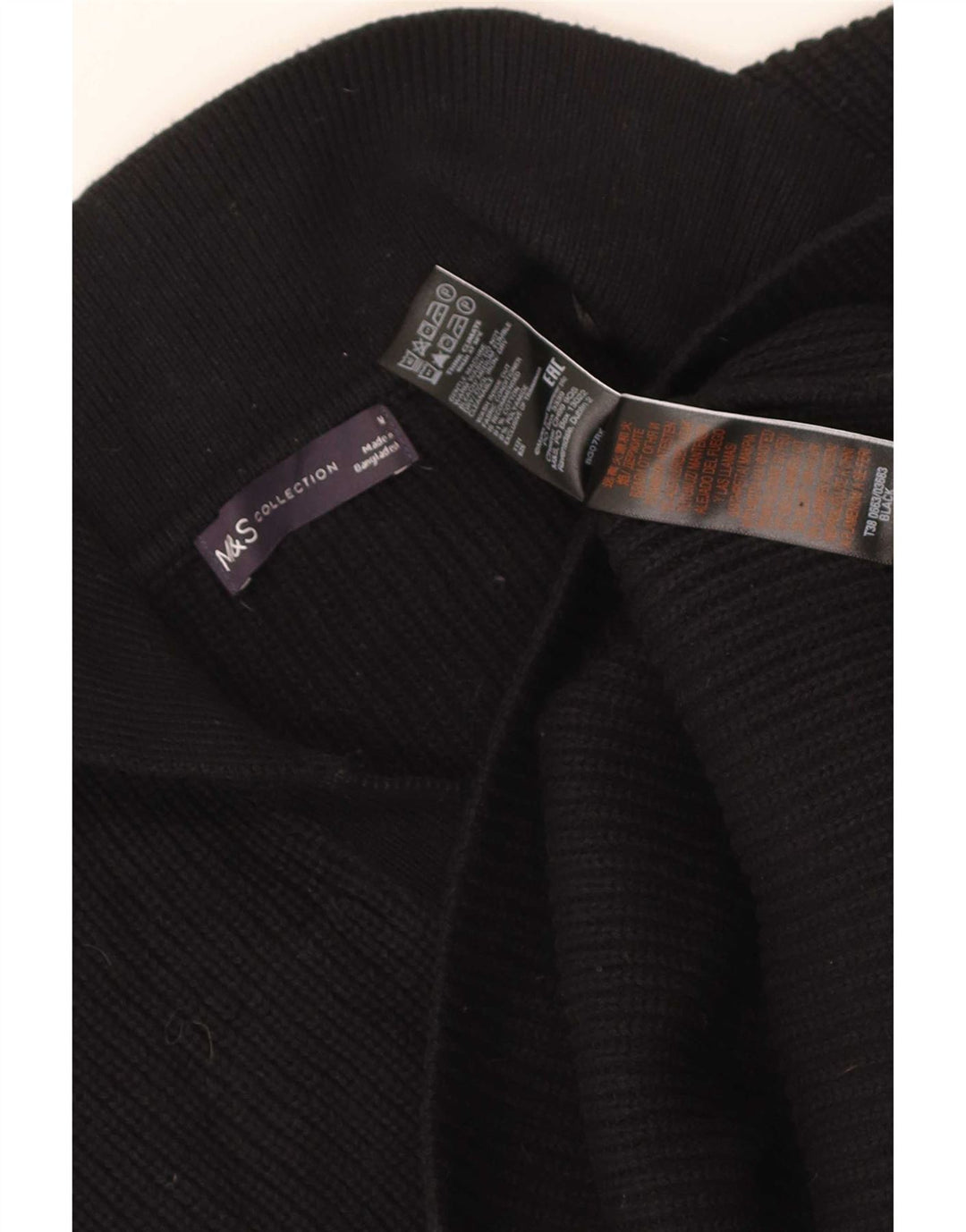 Regata feminina Marks & Spencer com colete UK 14 algodão preto médio