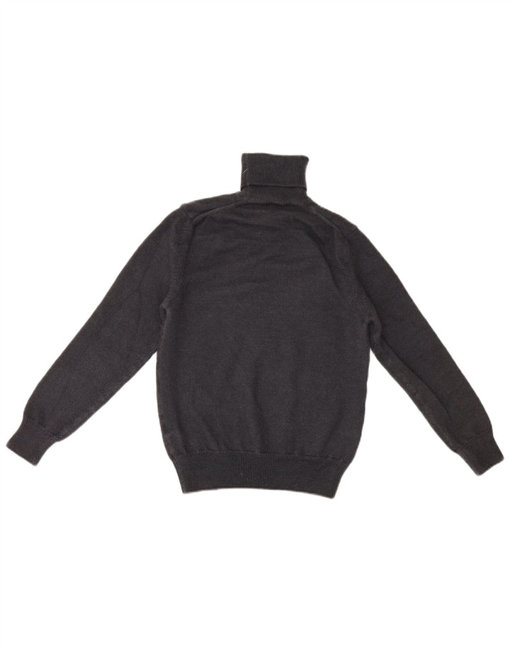 Suéter feminino Blauer com gola redonda Reino Unido 8 lã cinza pequena
