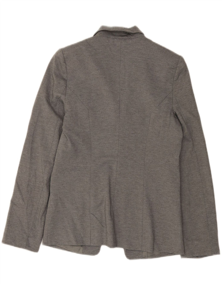 Jaqueta blazer aberta feminina Oasis UK 10 poliéster cinza pequeno