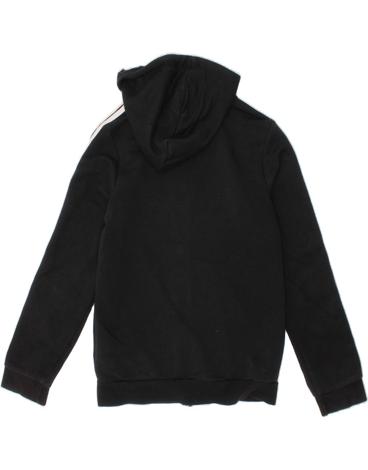 ADIDAS Boys Zip Hoodie Sweater 9-10 Years Black Cotton Vintage Adidas and Second-Hand Adidas from Messina Hembry 