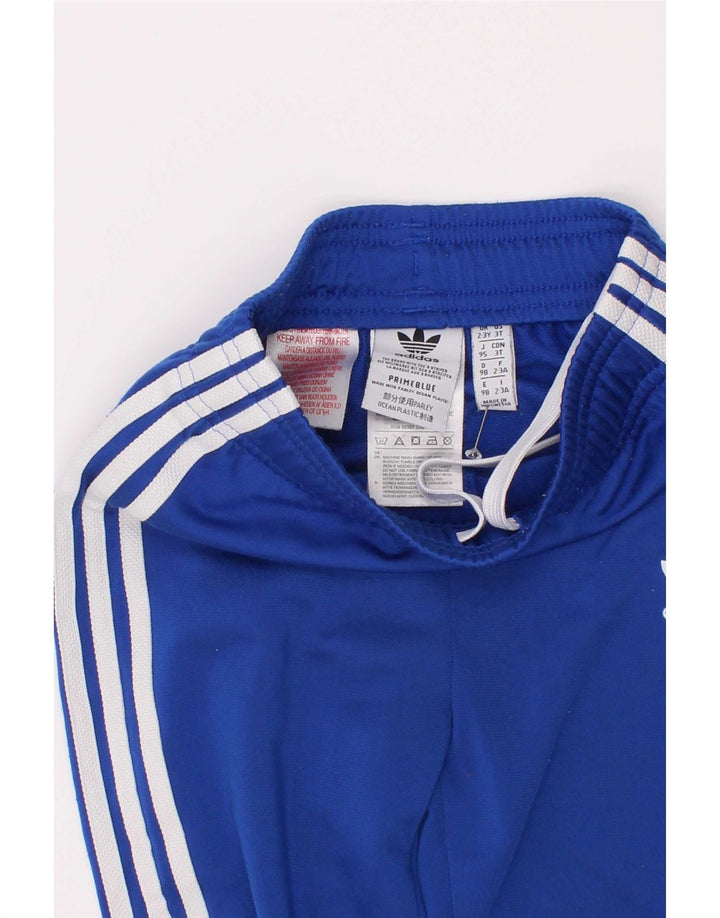 Adidas meninos calças de treino joggers 2-3 anos azul poliéster