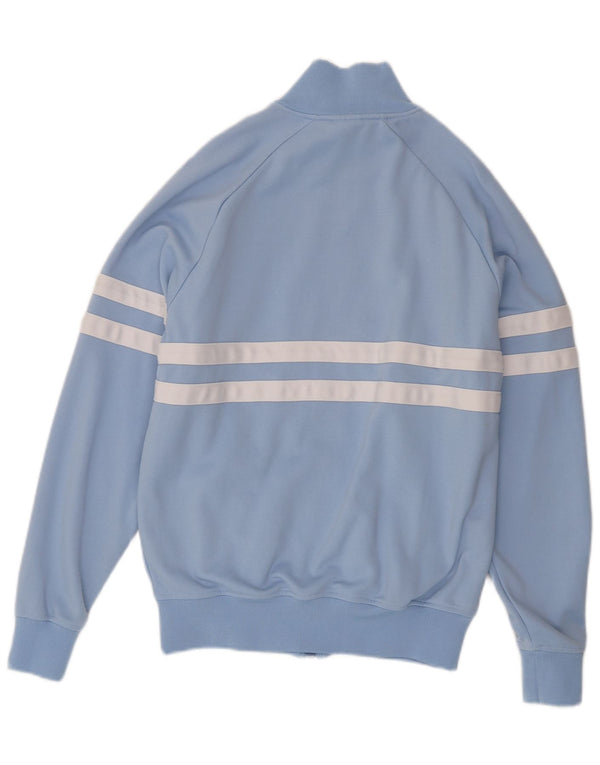 Ellesse Mens Treino Top Jaqueta Pequeno Azul Colorblock Algodão