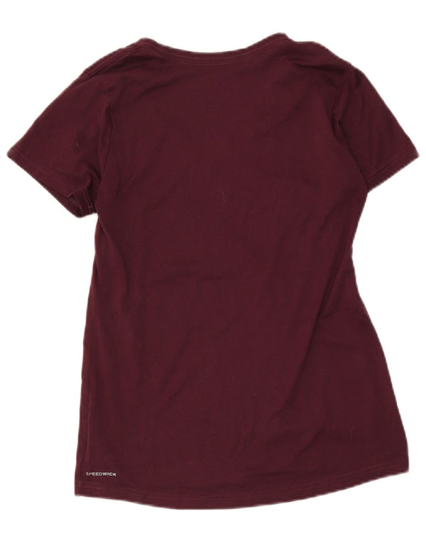 Reebok Camiseta Feminina Top UK 10 Pequena Borgonha Poliéster
