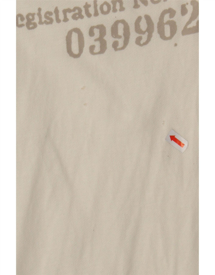 GURU Camisa polo masculina gráfica XL algodão branco