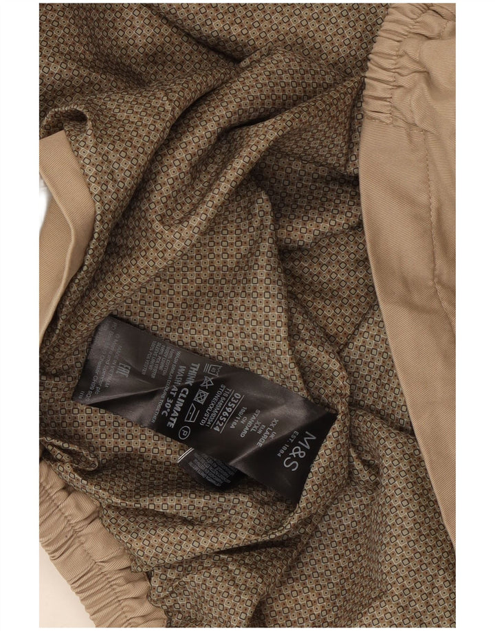 Jaqueta bomber masculina Marks & Spencer UK 44 2XL algodão bege