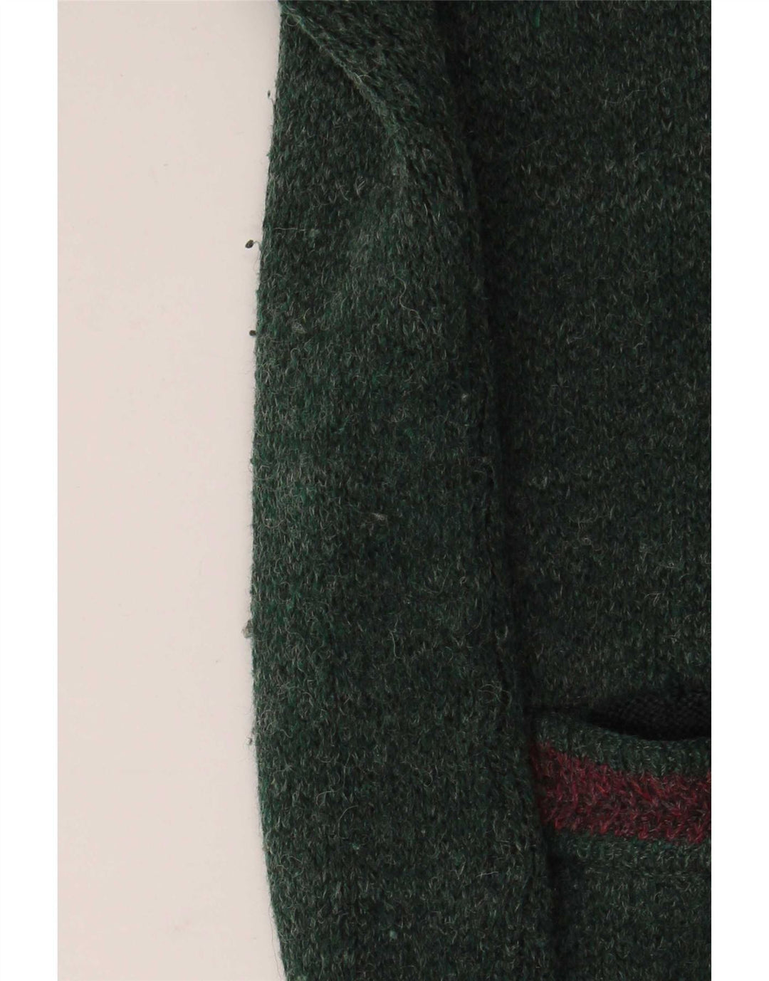 Suéter Cardigan Masculino Vintage XL Lã Verde