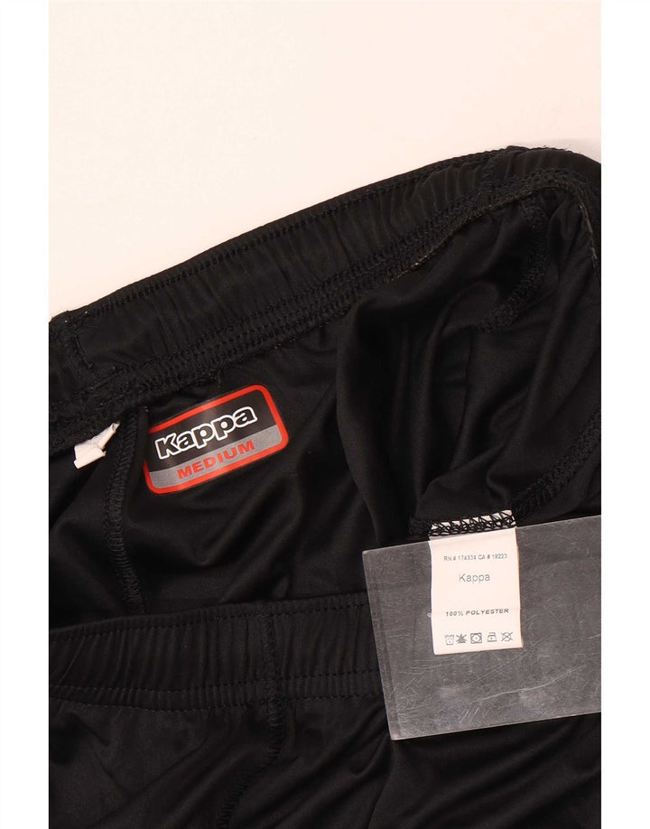 Kappa Mens Graphic Sport Shorts Médio Preto Poliéster